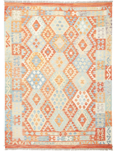 Kilim Pakistan grigio chiaro e gainsboro 175x243