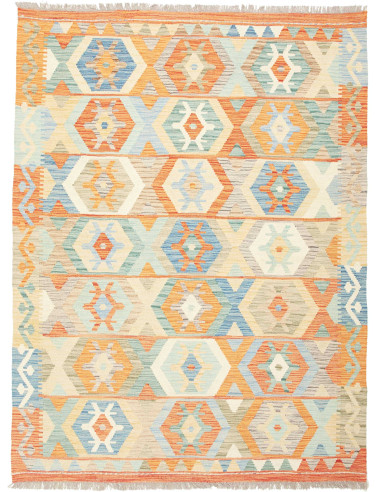 Kilim Pakistan grigio chiaro e grano 150x200