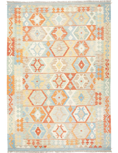 Kilim Pakistan grigio chiaro e gainsboro 177x250