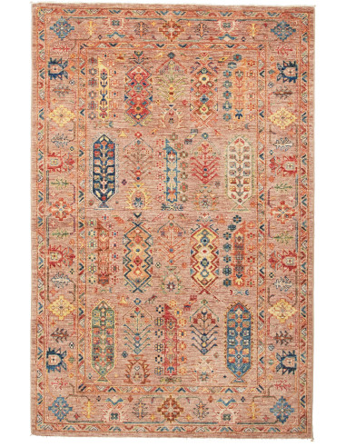 Tribal Pakistan marrone rosato e grigio ardesia scuro 123x188