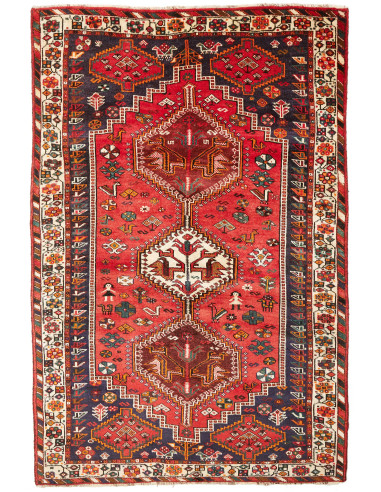 Shiraz Persia terra di siena e grigio ardesia scuro 170x255