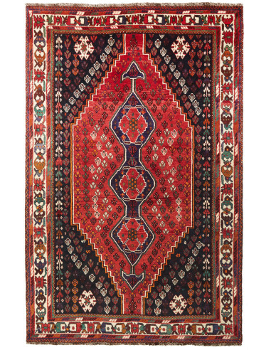 Shiraz Persia marrone sella e grigio ardesia scuro 160x248