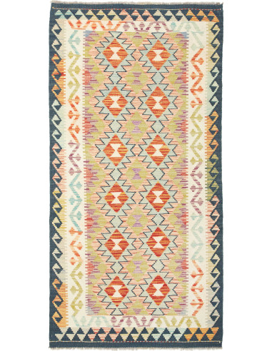 Kilim Pakistan grano e grigio ardesia scuro 100x196