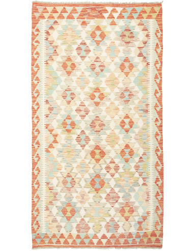 Kilim Pakistan grano e rosso indiano 107x198