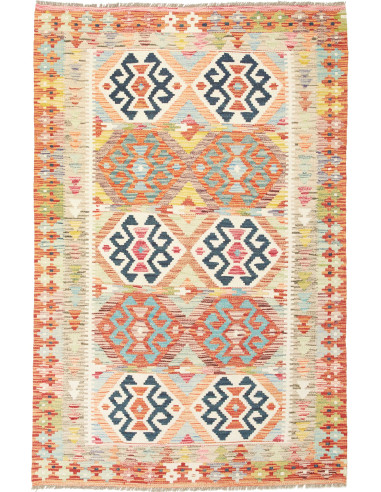 Kilim Pakistan grano e terra di siena 120x186