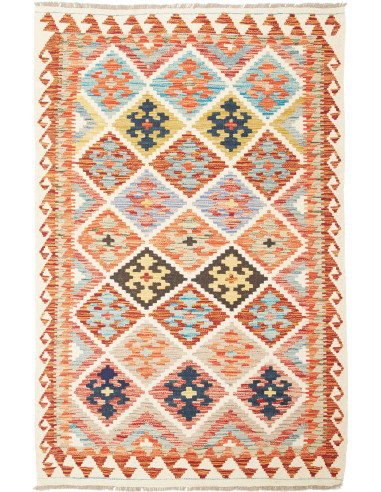 Kilim Pakistan grano e terra di siena 112x175