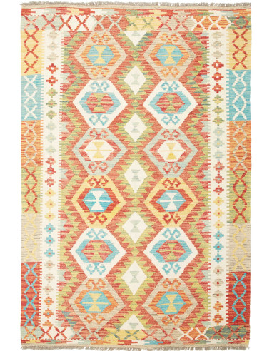 Kilim Pakistan abbronzatura e beige 126x186