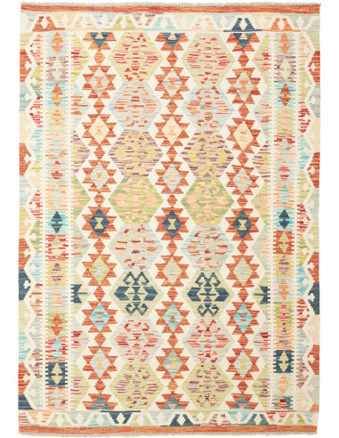 Kilim Pakistan grano e grigio tenue 130x185