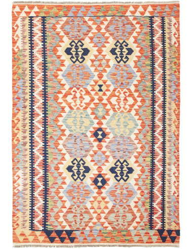 Kilim Pakistan grano e terra di siena 126x181