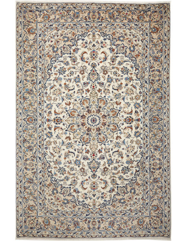 Kashan Persia argento e verde oliva scuro 197x300