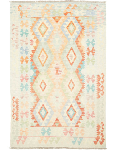 Kilim Pakistan gainsboro e bianco antico 125x190