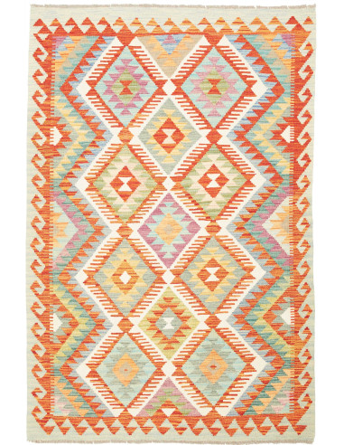 Kilim Pakistan grigio chiaro e perù 123x185