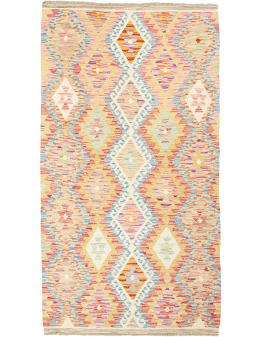 Kilim Pakistan grano e salmone scuro 106x196