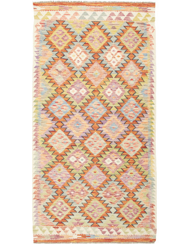 Kilim Pakistan grano e grigio tenue 102x201