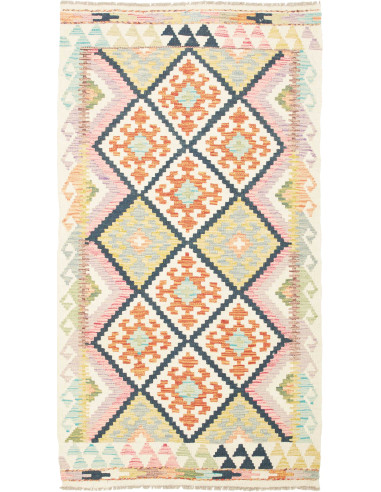 Kilim Pakistan bisque e grigio tenue 98x183