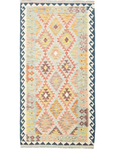 Kilim Pakistan grano e grigio tenue 99x195