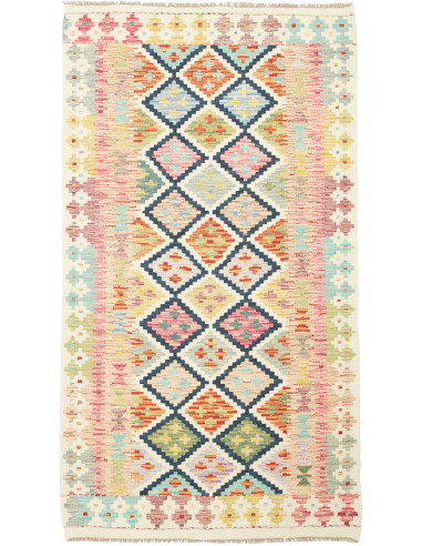Kilim Pakistan grano e grigio tenue 104x188