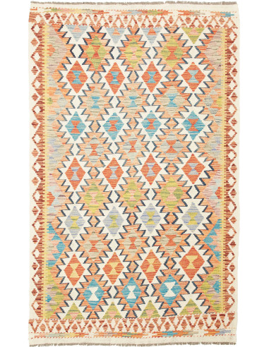 Kilim Pakistan grano e grigio tenue 120x195