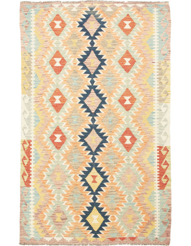 Kilim Pakistan grano e salmone scuro 118x190