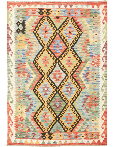 Kilim Pakistan abbronzatura e grigio ardesia scuro 121x176