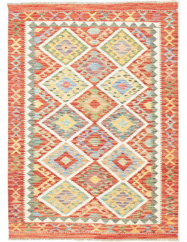 Kilim Pakistan abbronzatura e beige 128x176