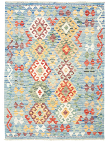 Kilim Pakistan argento e grigio chiaro 128x178