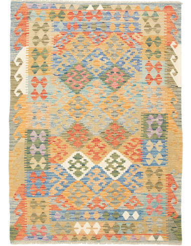 Kilim Pakistan abbronzatura e grigio tenue 128x178