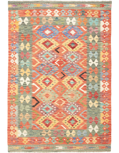 Kilim Pakistan abbronzatura e terra di siena 127x184