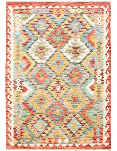 Kilim Pakistan abbronzatura e beige 131x183