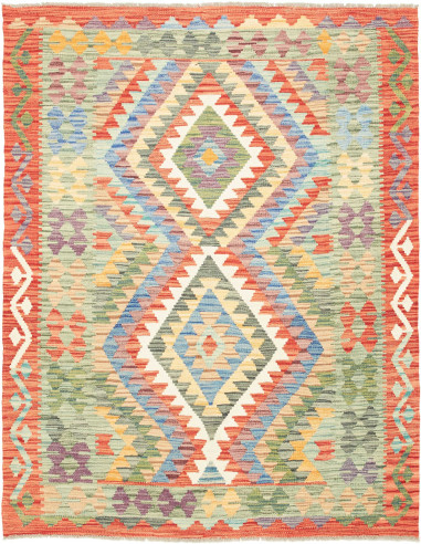 Kilim Pakistan abbronzatura e argento 133x171