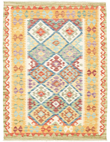 Kilim Pakistan grano e salmone scuro 128x169