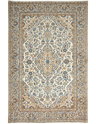 Kashan Persia argento e verde oliva scuro 200x304