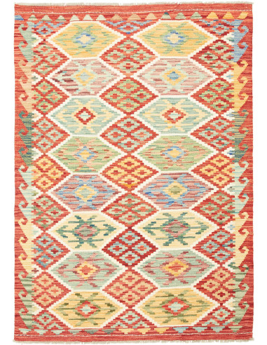 Kilim Pakistan abbronzatura e beige 125x178