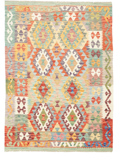 Kilim Pakistan abbronzatura e rosso indiano 129x178