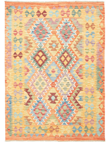 Kilim Pakistan legno robusto e grigio ardesia 128x177