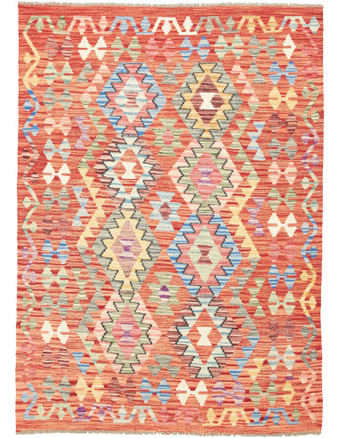 Kilim Pakistan abbronzatura e gainsboro 129x172