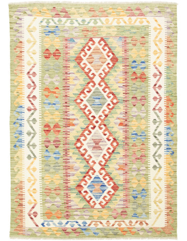 Kilim Pakistan grano e lino 121x173