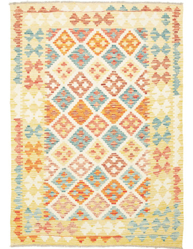 Kilim Pakistan grano e marrone sabbia 127x179