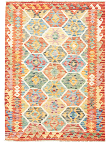 Kilim Pakistan legno robusto e rosso indiano 126x176