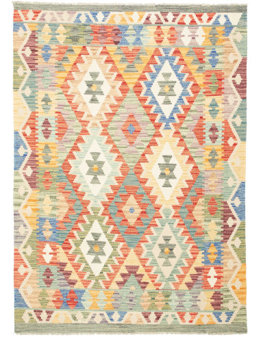 Kilim Pakistan grano e terra di siena 126x181