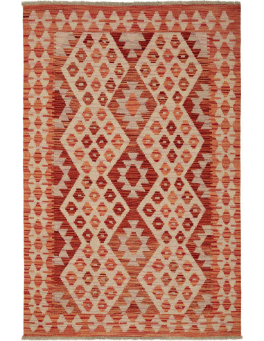 Kilim Pakistan marrone rosato e abbronzatura 100x154