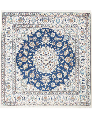 Nain Kashmar Persia grigio ardesia scuro e blu ardesia scuro 190x205