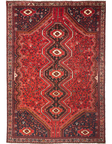Shiraz Persia marrone sella e rosso indiano 235x337