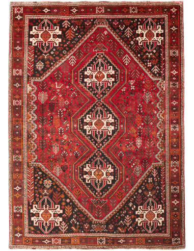 Shiraz Persia marrone sella e grigio ardesia scuro 215x300
