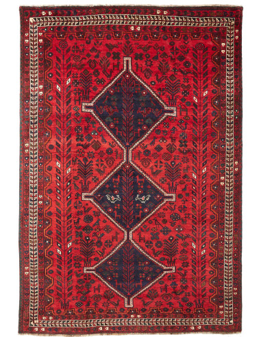Shiraz Persia marrone sella e cremisi 208x305