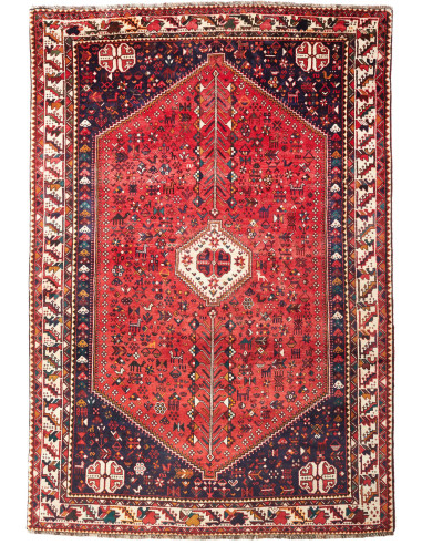 Shiraz Persia rosso indiano e grigio ardesia scuro 210x307