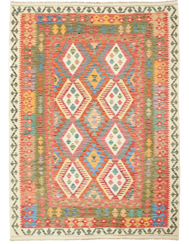 Kilim Pakistan abbronzatura e bianco antico 172x240