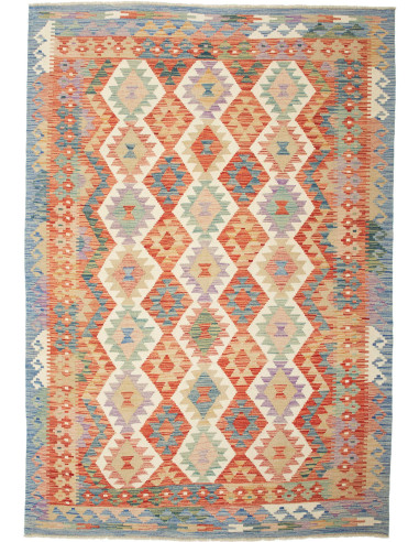 Kilim Pakistan abbronzatura e grigio tenue 172x242