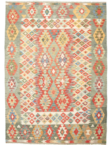 Kilim Pakistan abbronzatura e rosso indiano 178x246