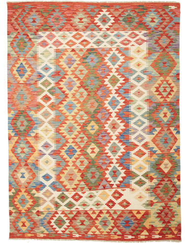 Kilim Pakistan abbronzatura e bianco antico 171x235